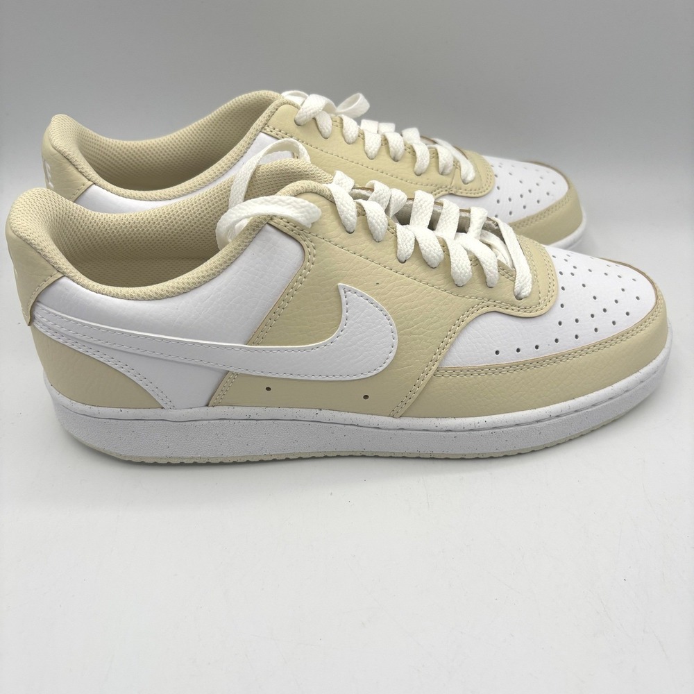 Nike Court Vision Lo Men Sneakers Light Khaki White 8.5 HM9862-200